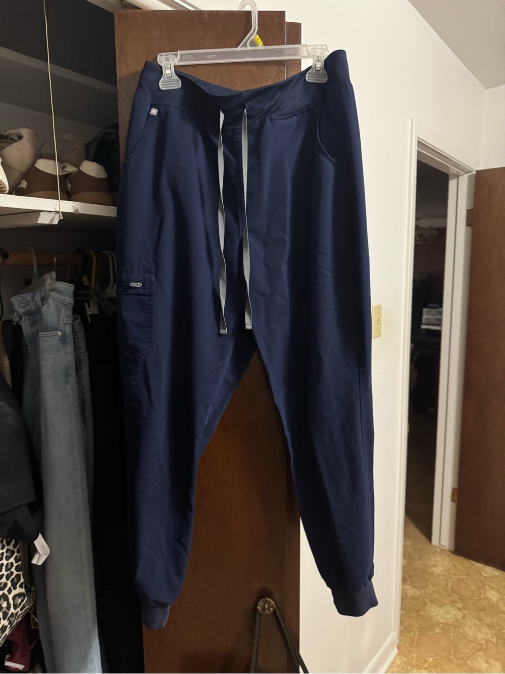 Women’s Figs Navy Jogger Pants with Drawstring